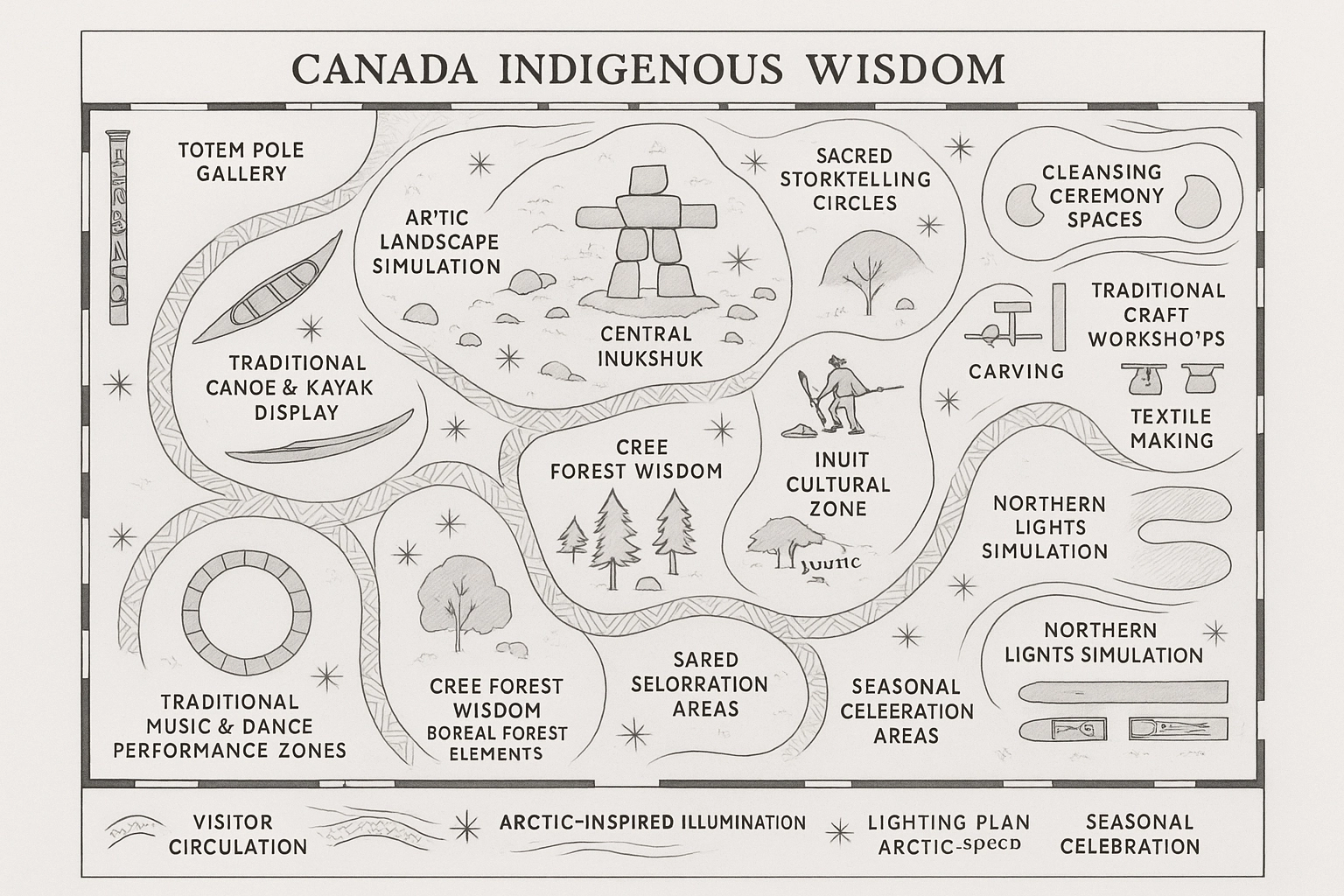 Canadian Indigenous Wisdom Exhibition Display