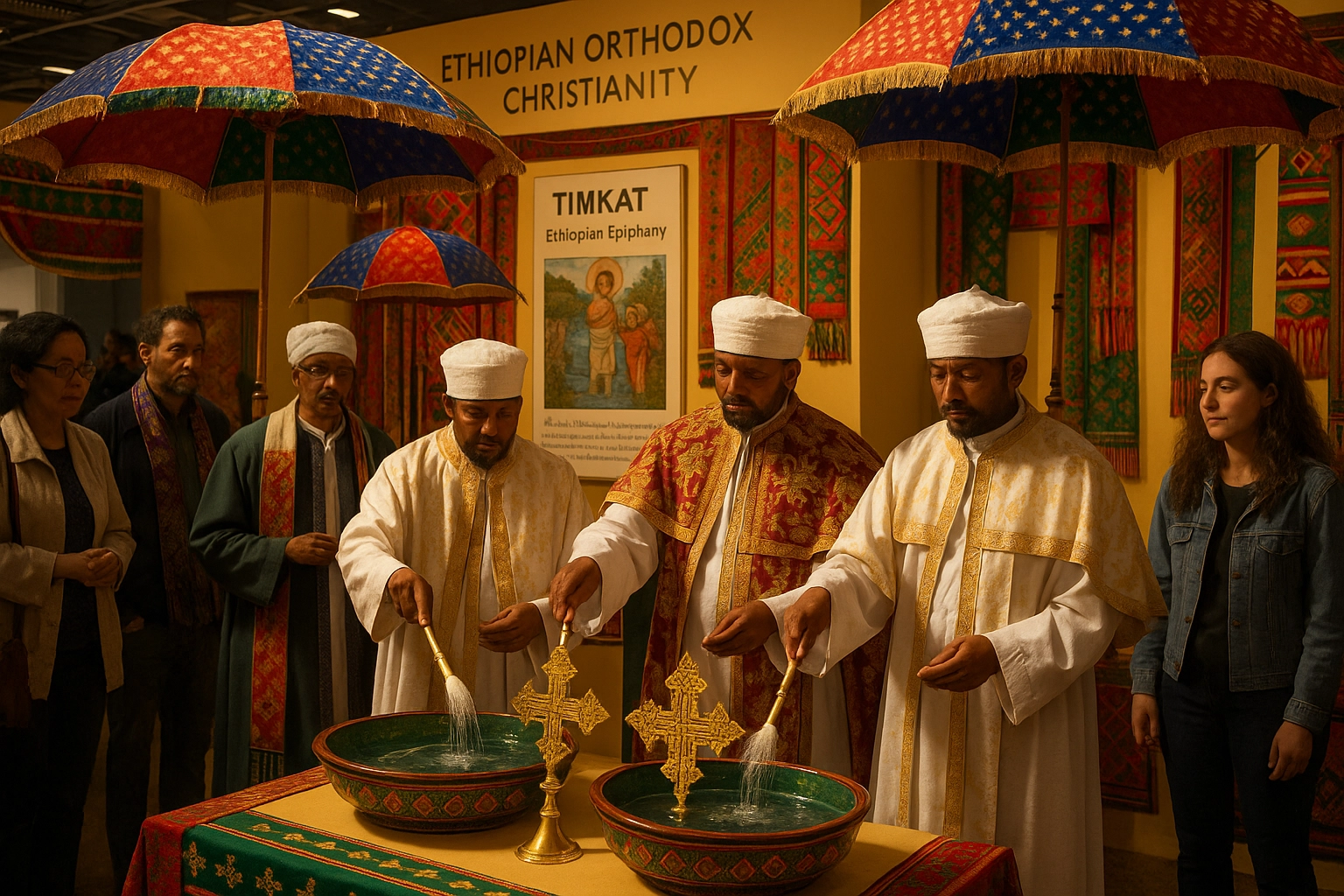 Sacred Ethiopian Orthodox Cross Display