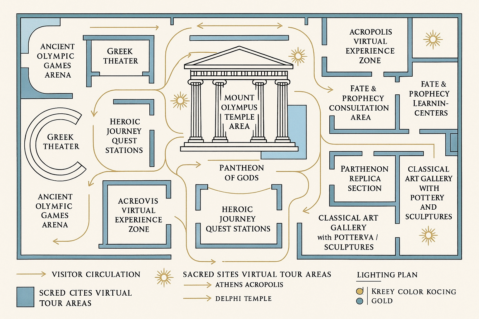 Greek Mythology Exhibition Display