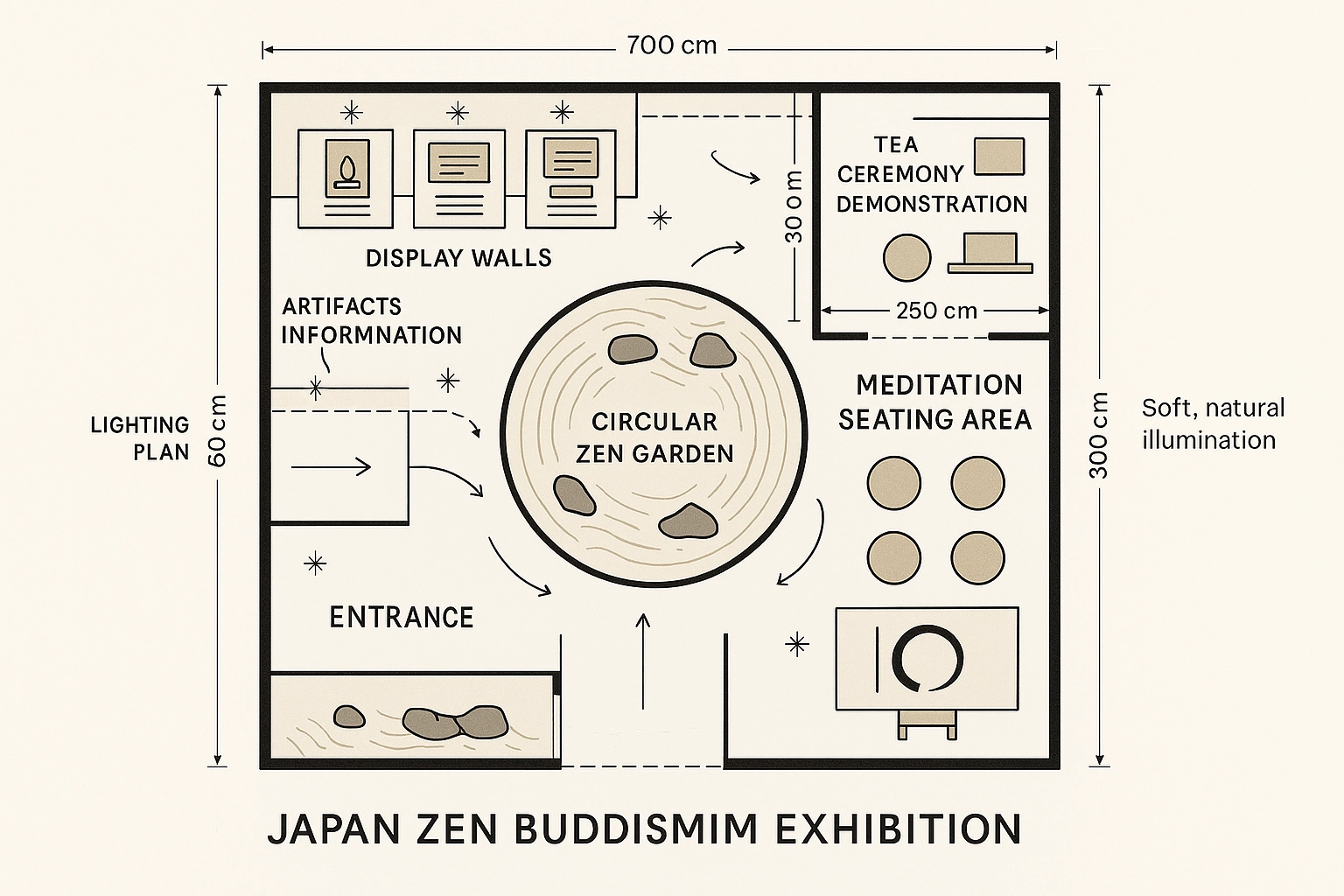 Japan Zen Buddhism Exhibition Display