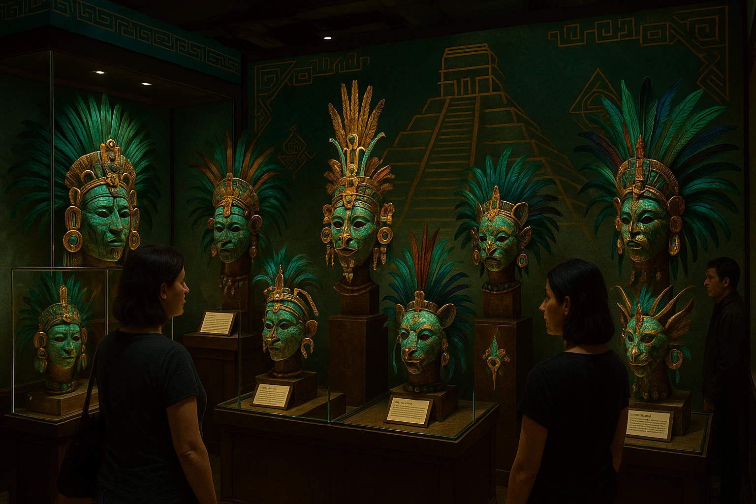 Sacred Mayan Temple Display
