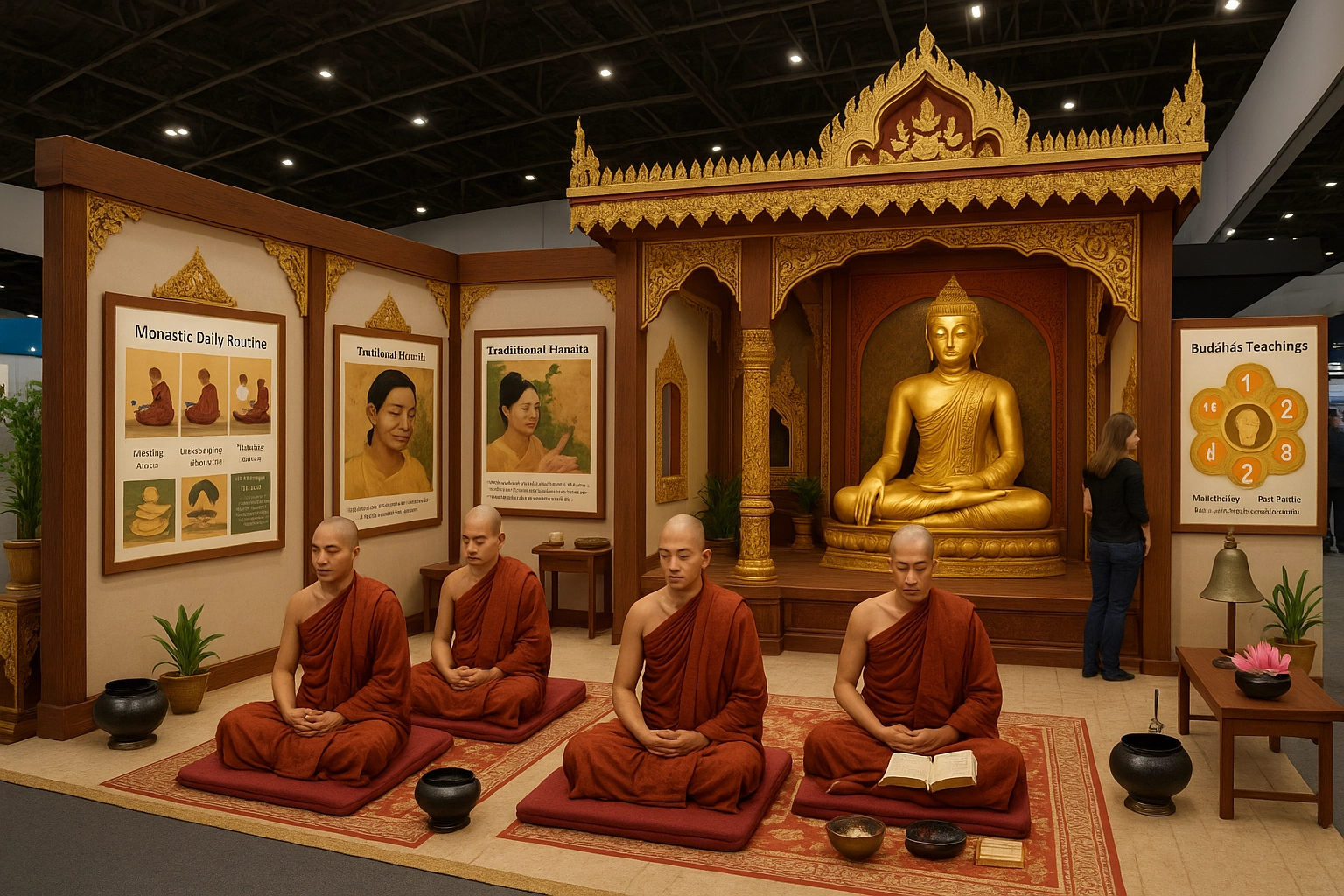 Sacred Lotus and Meditation Space