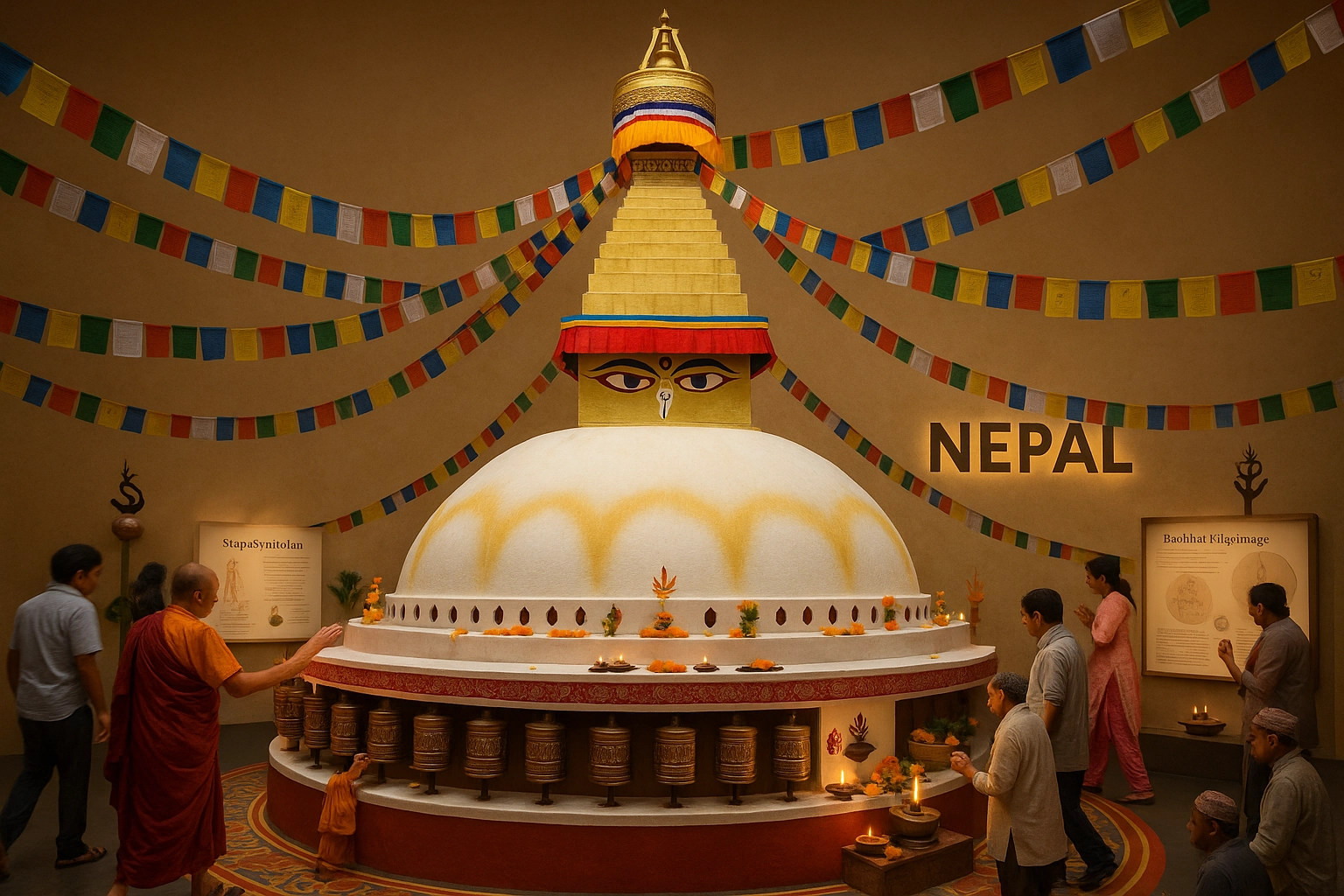 Nepal Buddhism Hinduism Exhibition Floor Plan