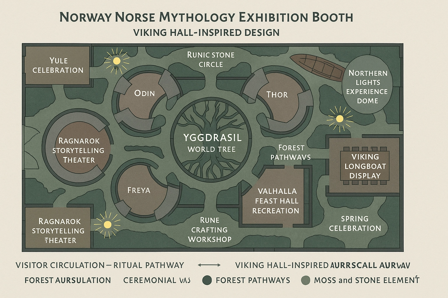 Norse Mythology Exhibition Display